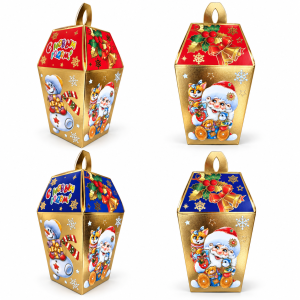 Коробка подарочная 500гр BOX-NG-2215 (красная) ДМ и снеговик 7.5x7.5x23 Коробка подарочная 500гр BOX-NG-2215 (красная) ДМ и снеговик 7.5x7.5x23
