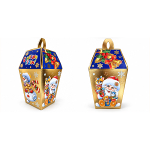 Коробка подарочная 500гр BOX-NG-2216 (синяя) ДМ и снеговик 7.5x7.5x23 Коробка подарочная 500гр BOX-NG-2216 (синяя) ДМ и снеговик 7.5x7.5x23